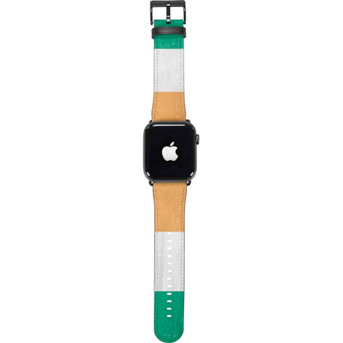 Ivory Coast Flag Distressed Apple Watch Band 38-40mm